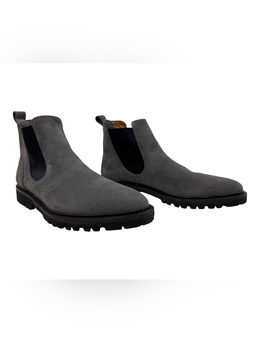 Allen Edmonds Grafton Chelsea Boots Mens Size US 9.5 Grey Suede Excellent